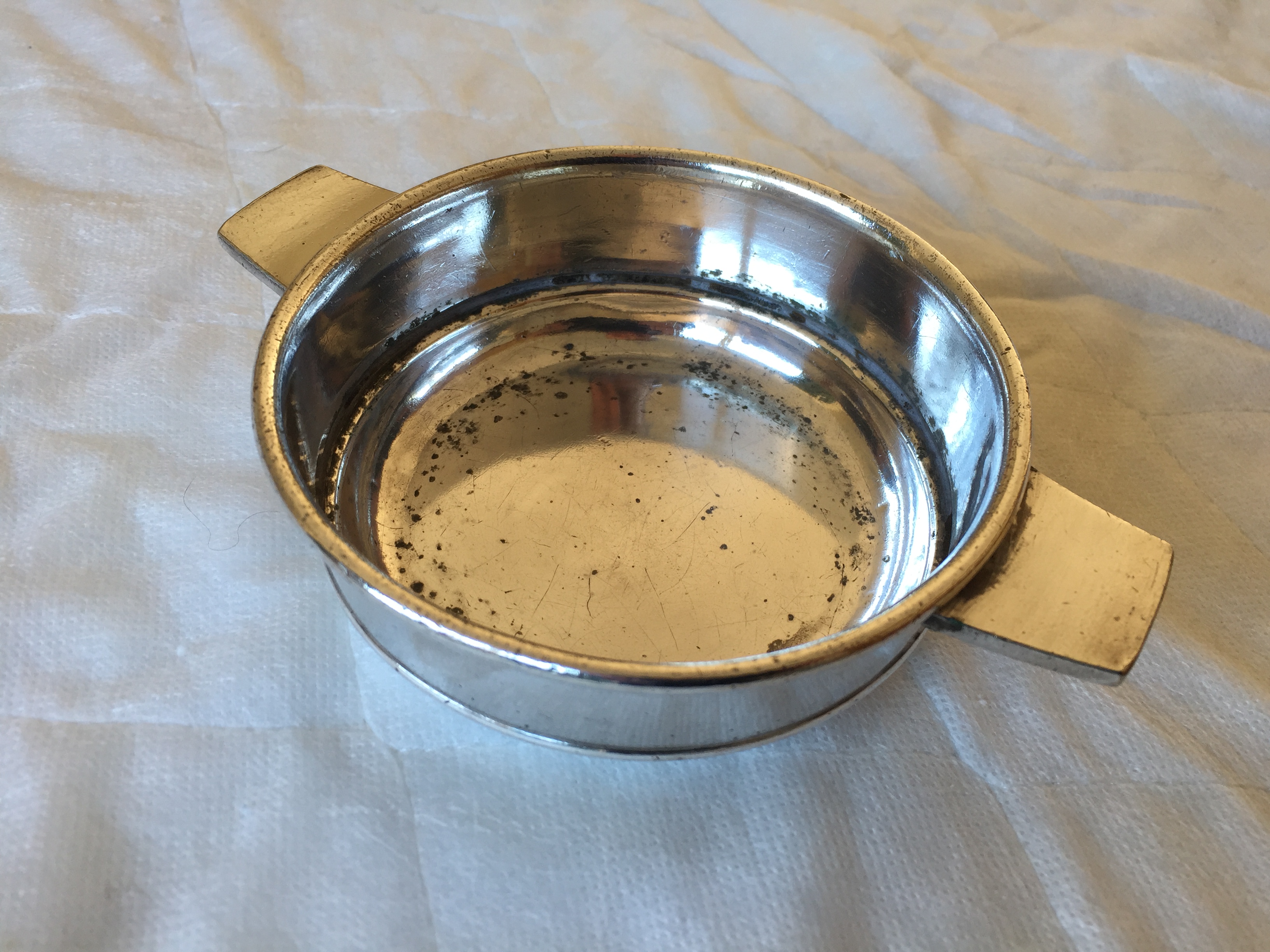 EARLY SILVER COLOURED SERVING DISH FROM THE P&O LINE